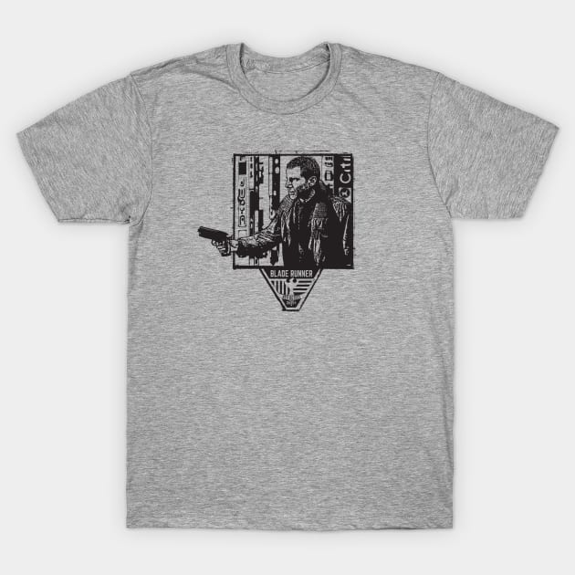 Deckard Blade Runner Replicant Detective T-Shirt by silvercloud